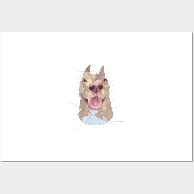 Smiling Dog Wall Art by Blacklightco